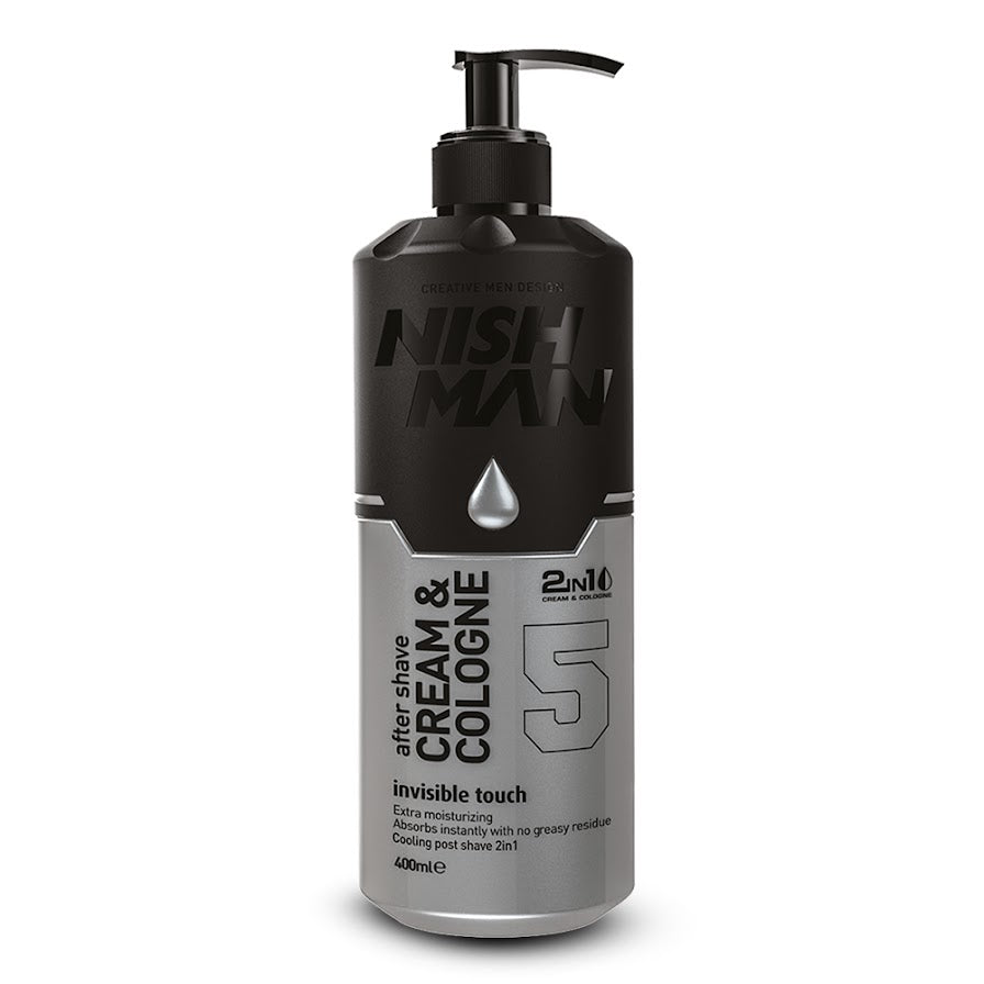 Nish Man After Shave CREAM Cologne Invisible Touch (5) 400ml